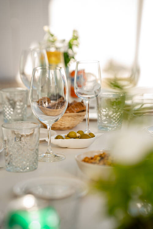Frühstück im Luxus-Ferienhaus in Mallorca