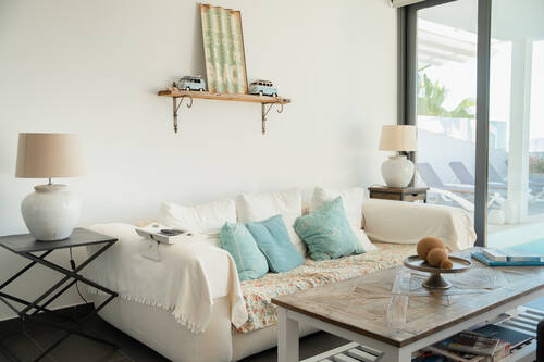 Wohnzimmer des Mallorca BeachHouses in Alcudia